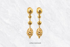 Celestia Gold Drops Studs | Sona Sansaar