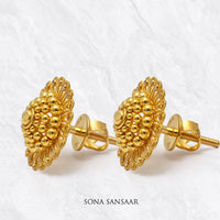 Thumbnail for Daisy Gold Floral Studs | Sona Sansaar