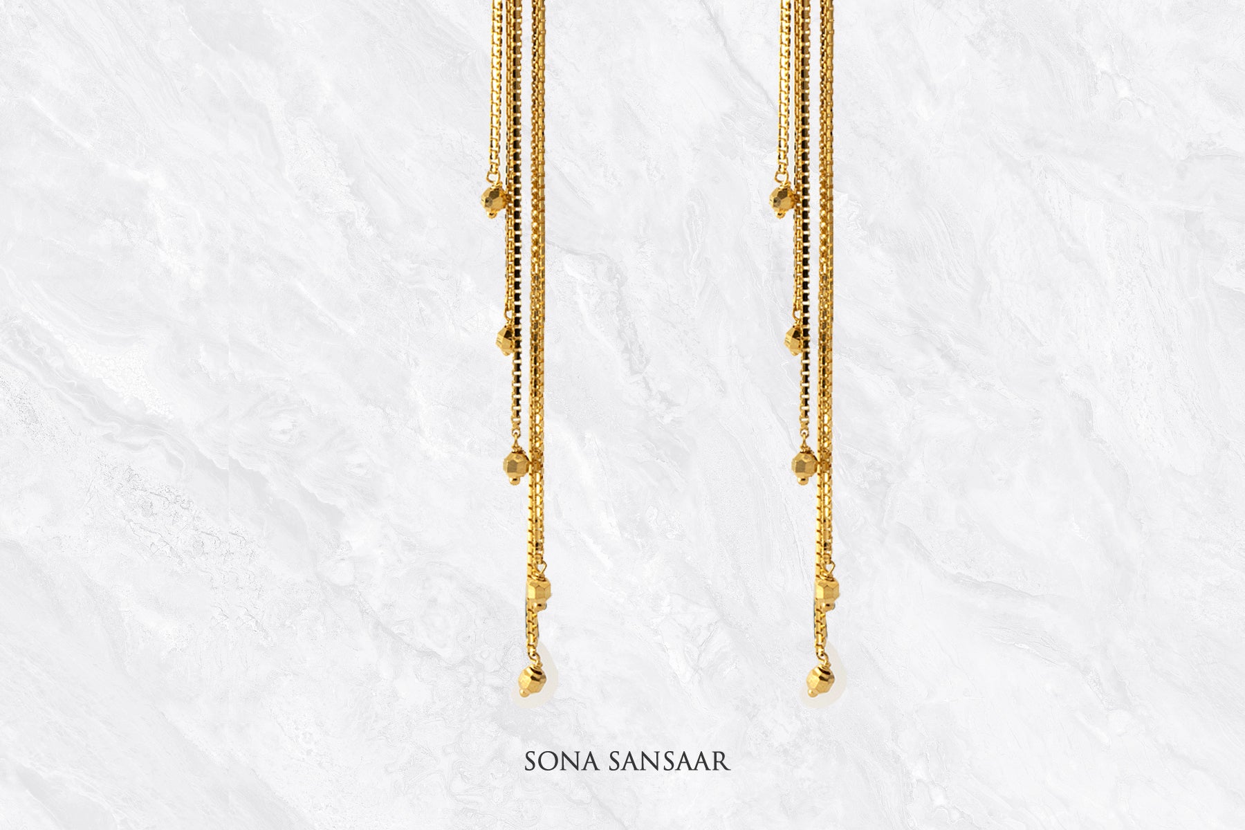 Eternal Drip Dangling Hoop Earrings | Sona Sansaar