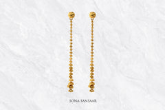 Thread Chandelier Gold Earrings | Sona Sansaar