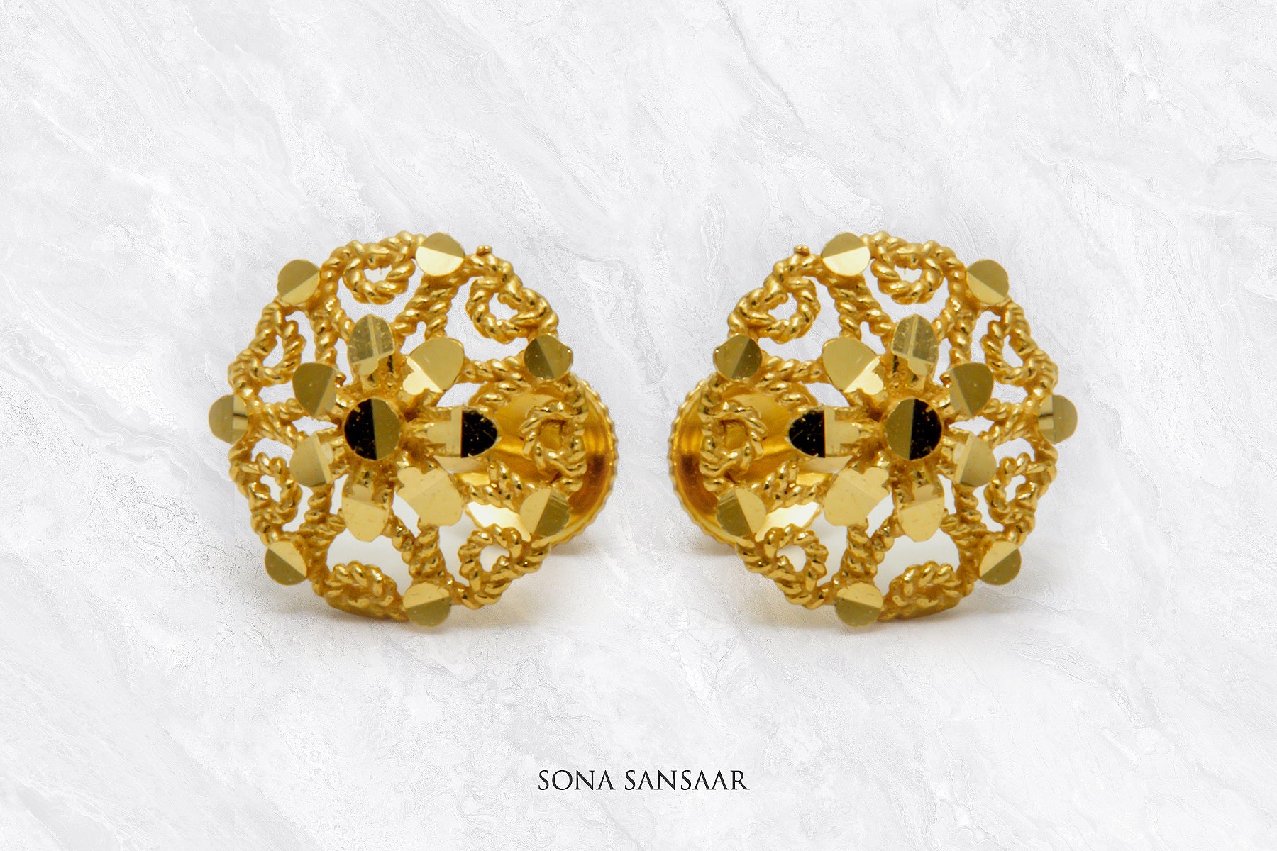 Sunburst Stud Earrings | Sona Sansaar