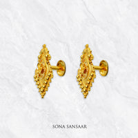 Thumbnail for Solis Crest Studs | Sona Sansaar