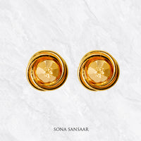 Thumbnail for Twist Gold Culcutti Studs | Sona Sansaar