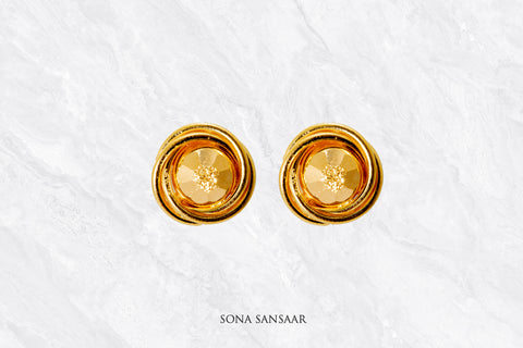 Twist Gold Culcutti Studs | Sona Sansaar