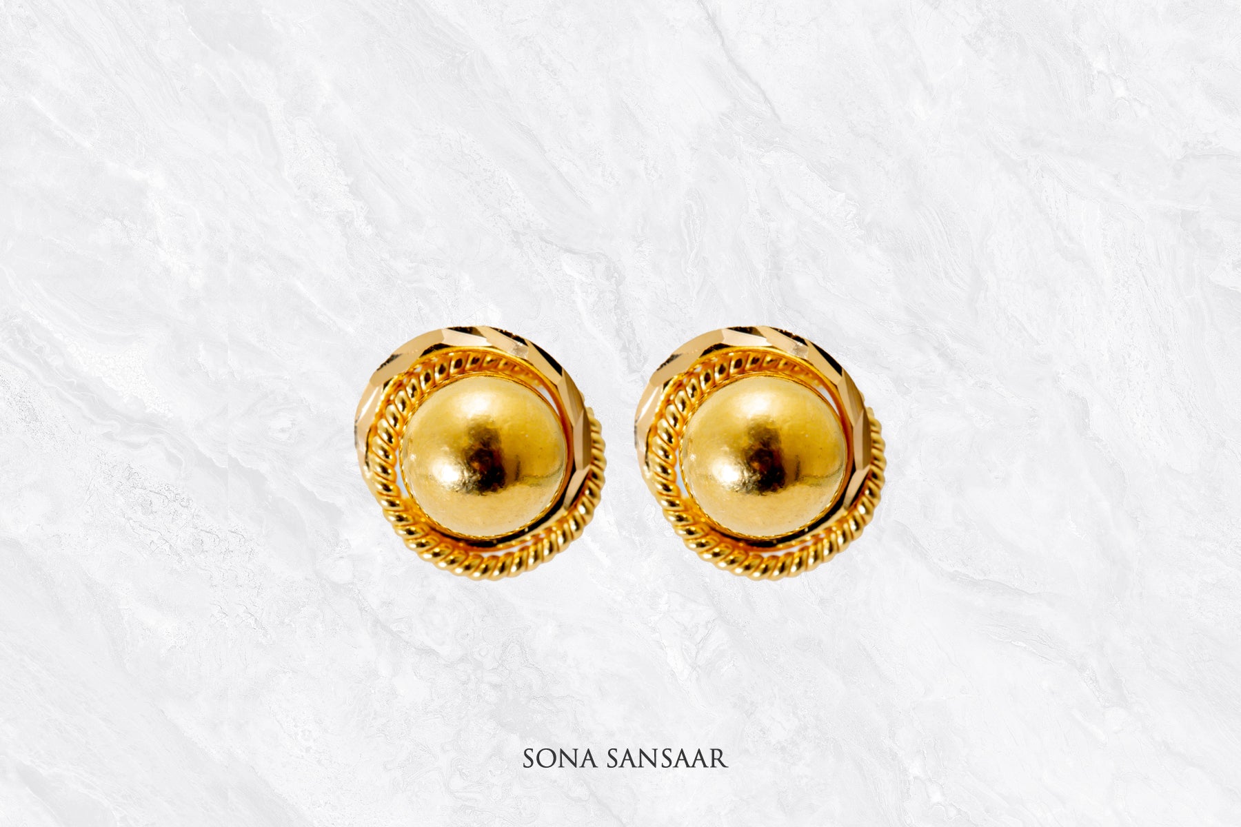Chakrika Gold Culcutti Studs | Sona Sansaar