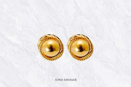 Chakrika Gold Culcutti Studs | Sona Sansaar