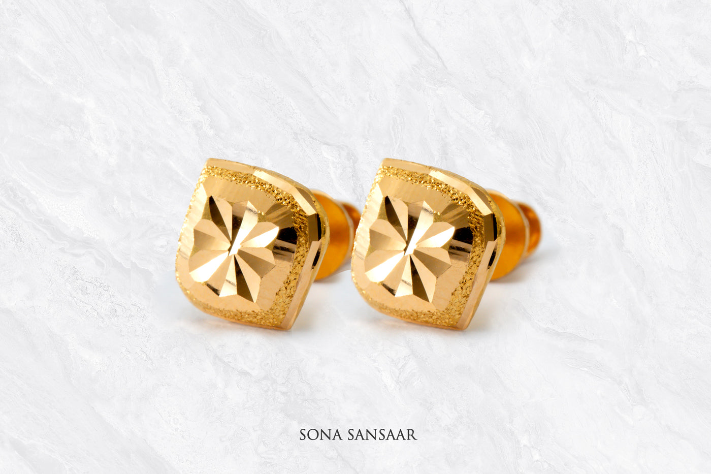 Vistara Gold Culcutti Studs | Sona Sansaar