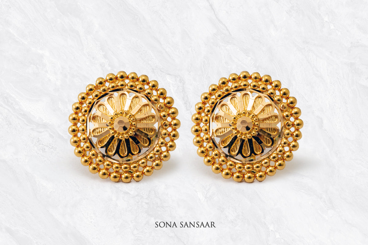 Arunika Gold Culcutti Studs | Sona Sansaar