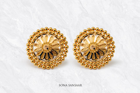 Arunika Gold Culcutti Studs | Sona Sansaar