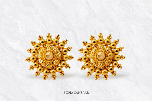 Suryika Gold Culcutti Studs | Sona Sansaar