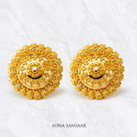 Thumbnail for Kanika Gold Culcutti Studs | Sona Sansaar