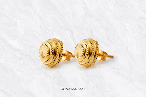Dotline Gold Culcutti Studs | Sona Sansaar