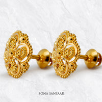 Thumbnail for Ruchira Gold Culcutti Studs | Sona Sansaar