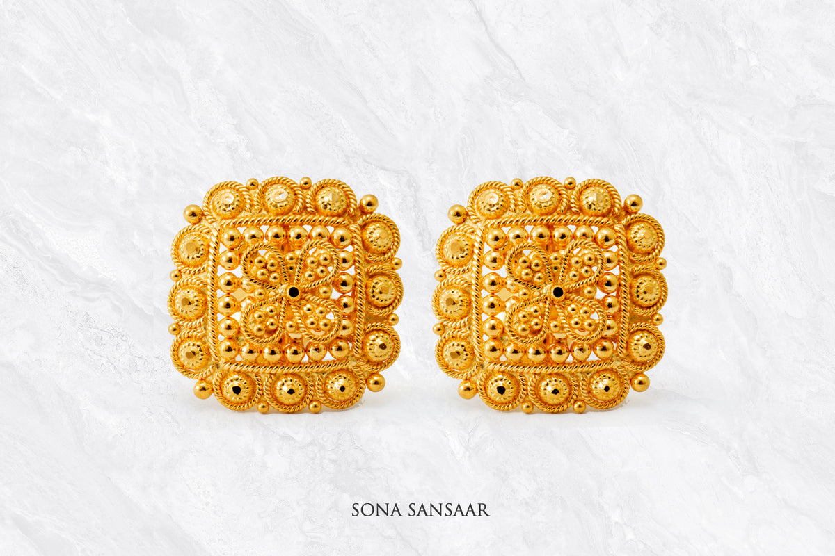 Samriddhi Gold Culcutti Studs | Sona Sansaar