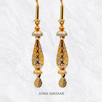 Thumbnail for Glide Gold Thread Earrings | Sona Sansaar