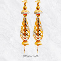 Thumbnail for Dewfall Gold Thread Earrings | Sona Sansaar