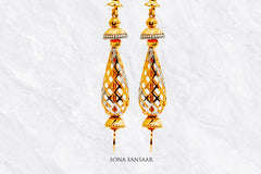 Dewfall Gold Thread Earrings | Sona Sansaar