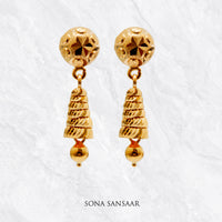 Thumbnail for Jharna Gold Studs with Detachable Hangings | Sona Sansaar