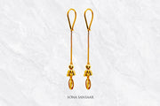 Halo Chain Gold Hoops with Hangings | Sona Sansaar