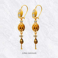 Thumbnail for Naqsh Gold Hoops with Hangings | Sona Sansaar