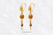 Naqsh Gold Hoops with Hangings | Sona Sansaar