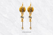 Saanvi Gold Hoops with Hangings | Sona Sansaar