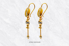 Saanvi Gold Hoops with Hangings | Sona Sansaar