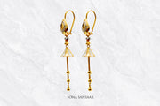 Eesha Gold Hoops with Hangings | Sona Sansaar