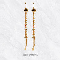 Thumbnail for Tarang Gold Hoops with Hangings | Sona Sansaar