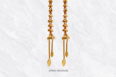 Tarang Gold Hoops with Hangings | Sona Sansaar