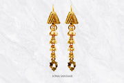 Pratika Gold Hoops with Hangings | Sona Sansaar
