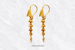 Pratika Gold Hoops with Hangings | Sona Sansaar