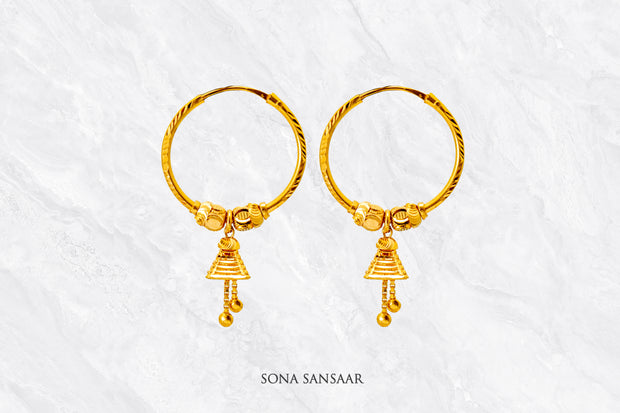 Echo Dangle Hoops | Sona Sansaar