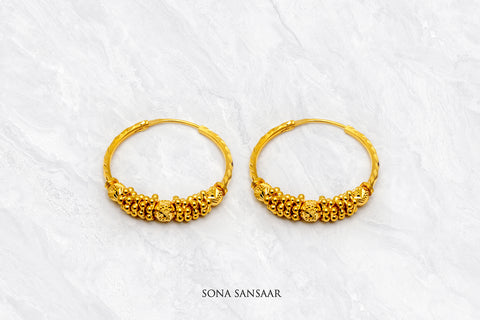 Monday Motivation Bali Hoop Earrings | Sona Sansaar