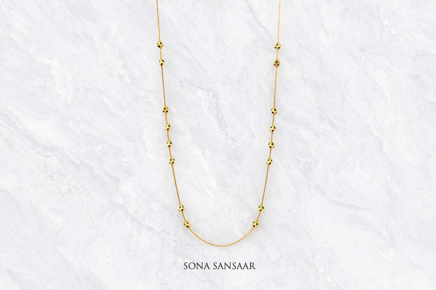 Whisper Meenakari Ballmala Necklace | Sona Sansaar