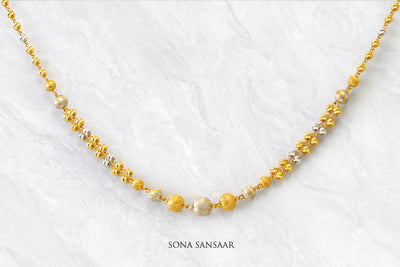 Celeste Two Toned Ballmala Necklace | Sona Sansaar