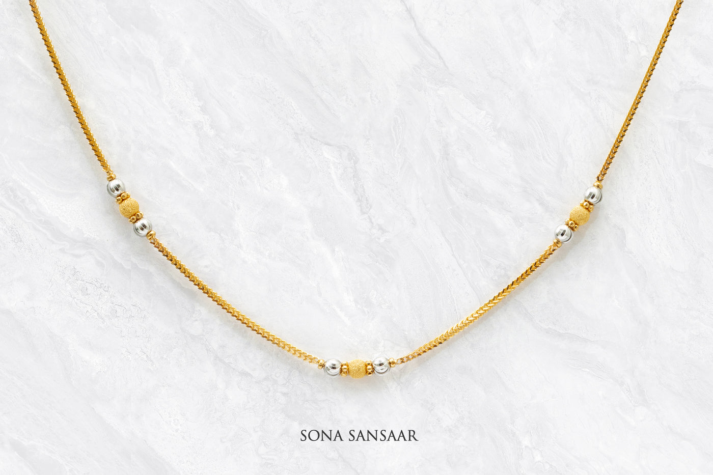 Lumina Twin Short Ballmala Necklace | Sona Sansaar