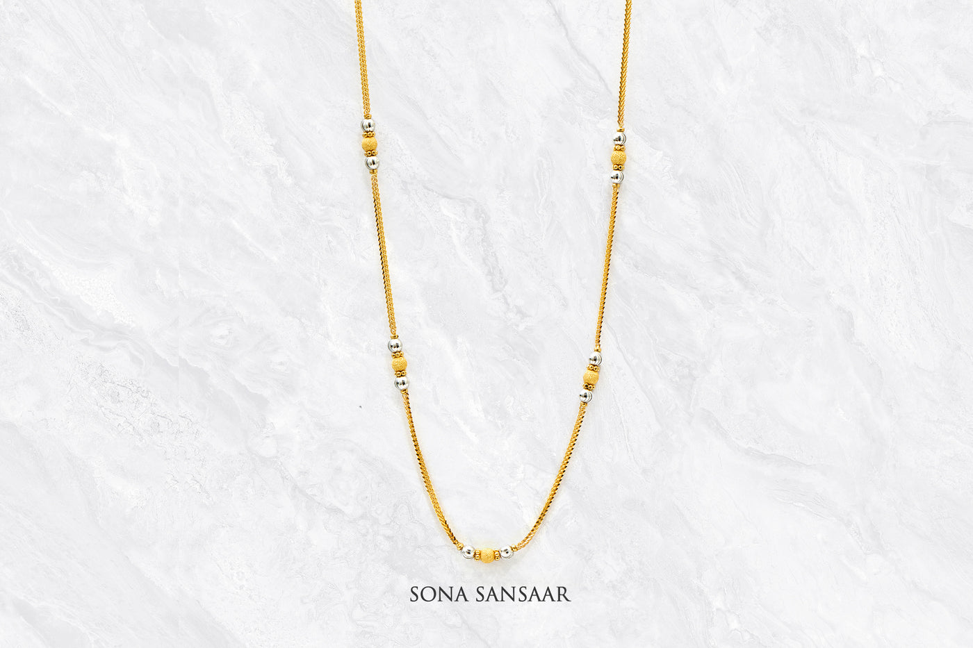 Lumina Twin Short Ballmala Necklace | Sona Sansaar