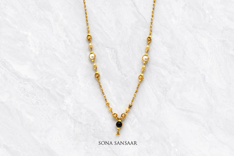 Twilight Pearls Ballmala Necklace | Sona Sansaar