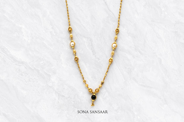 Twilight Pearls Ballmala Necklace | Sona Sansaar