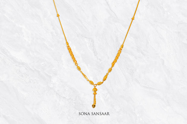 Sway Golden Ballmala Necklace | Sona Sansaar