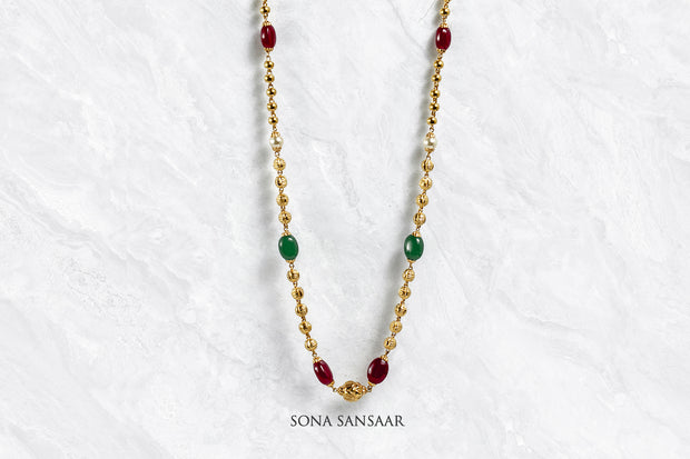 Hues Pearl Ballmala Necklace | Sona Sansaar