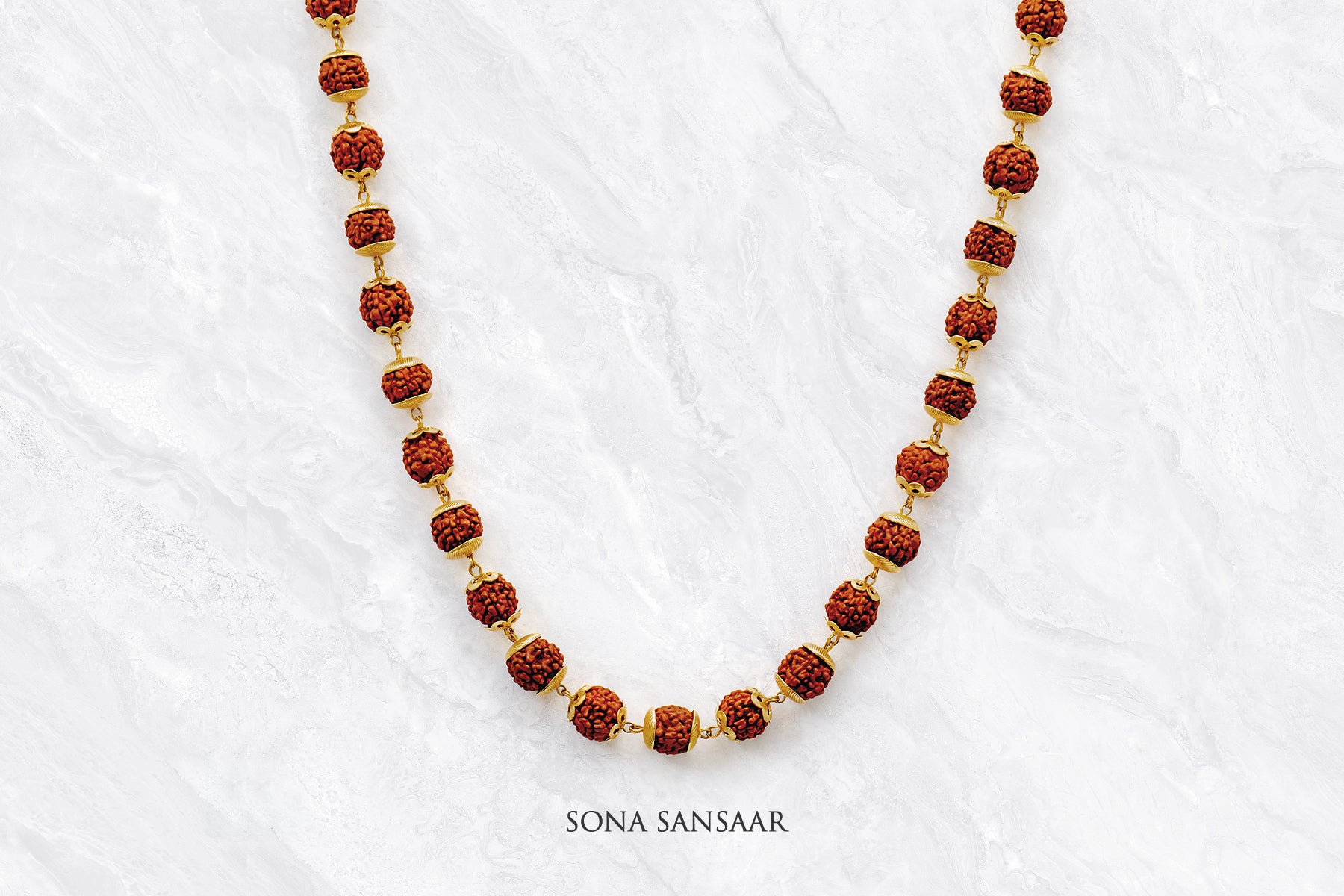 Anvaya Rudraksha Ballmala Necklace | Sona Sansaar