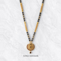 Thumbnail for Enchanted 3 Row Black Meenakari Mangalsutra | Sona Sansaar
