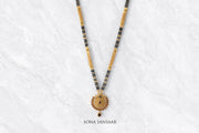 Enchanted 3 Row Black Meenakari Mangalsutra | Sona Sansaar