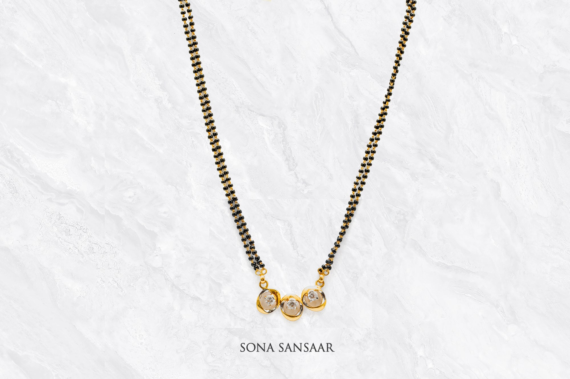 Trio Spark Single Row Mangalsutra | Sona Sansaar