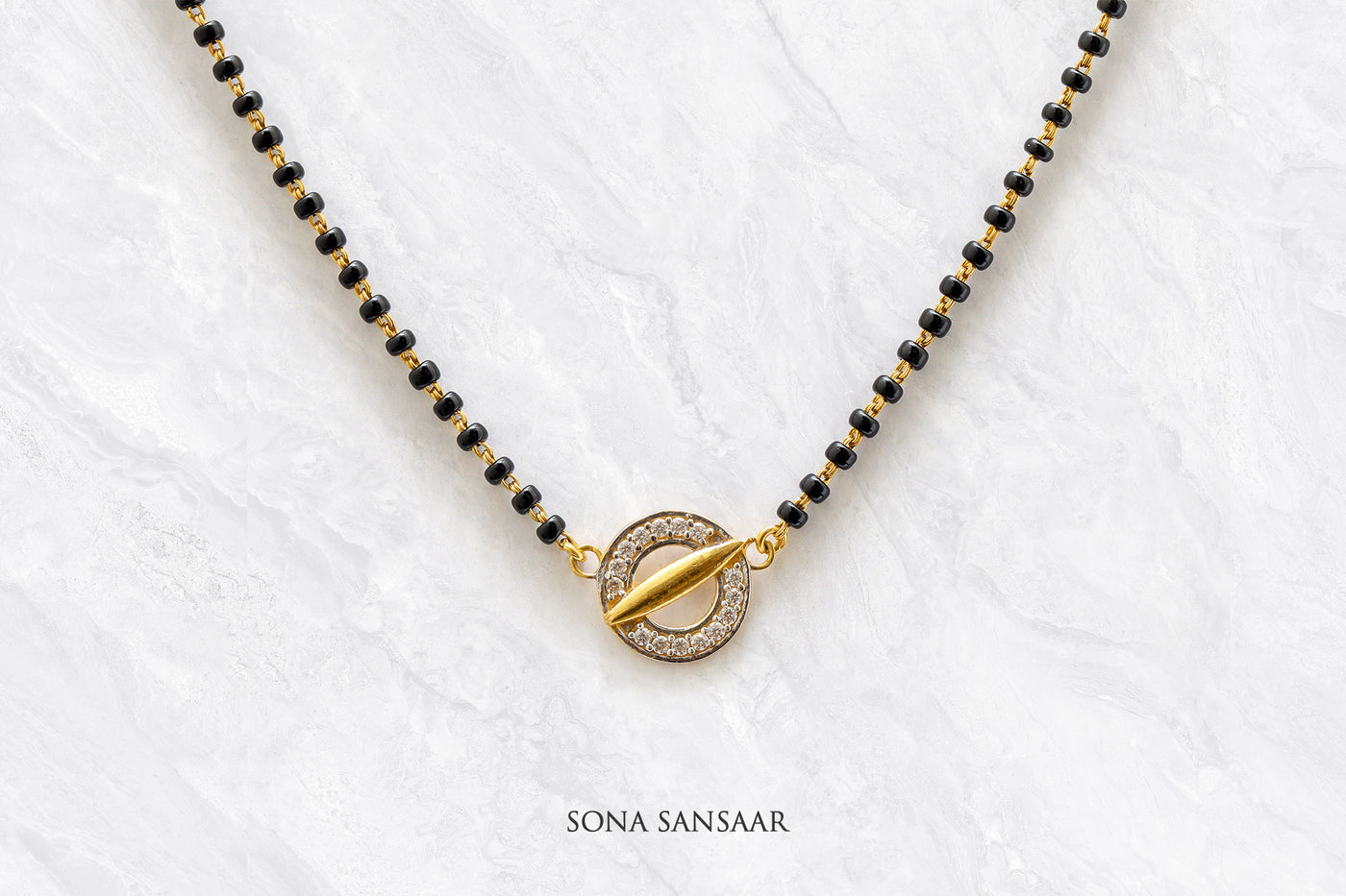 Galaxy Single Row Mangalsutra | Sona Sansaar