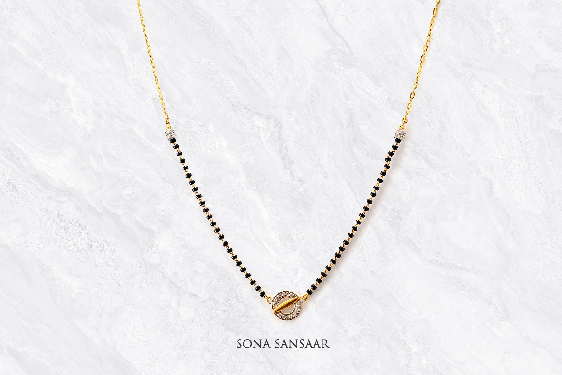Galaxy Single Row Mangalsutra | Sona Sansaar