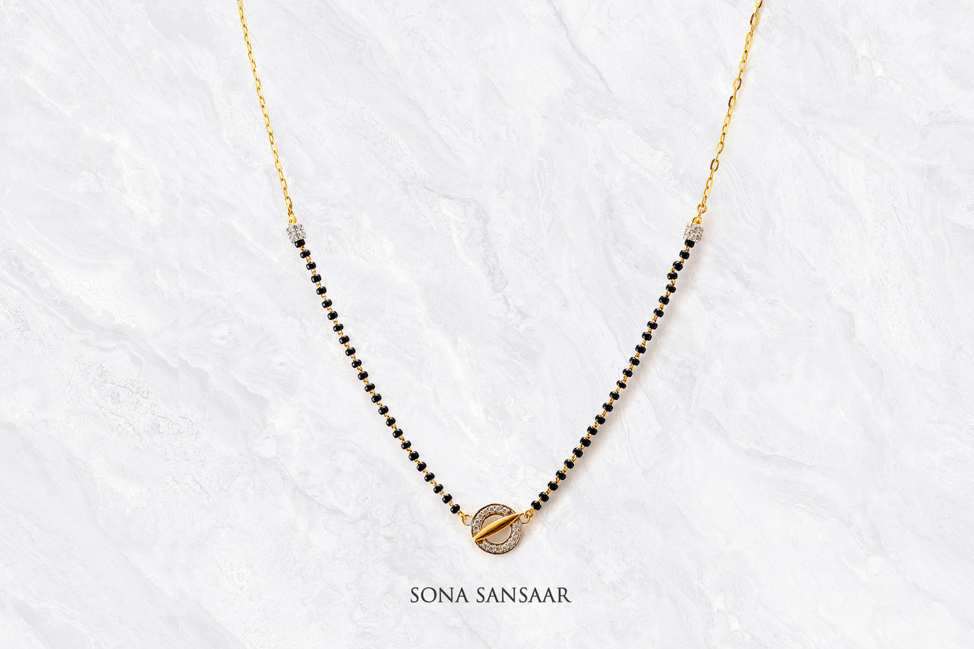 Galaxy Single Row Mangalsutra | Sona Sansaar