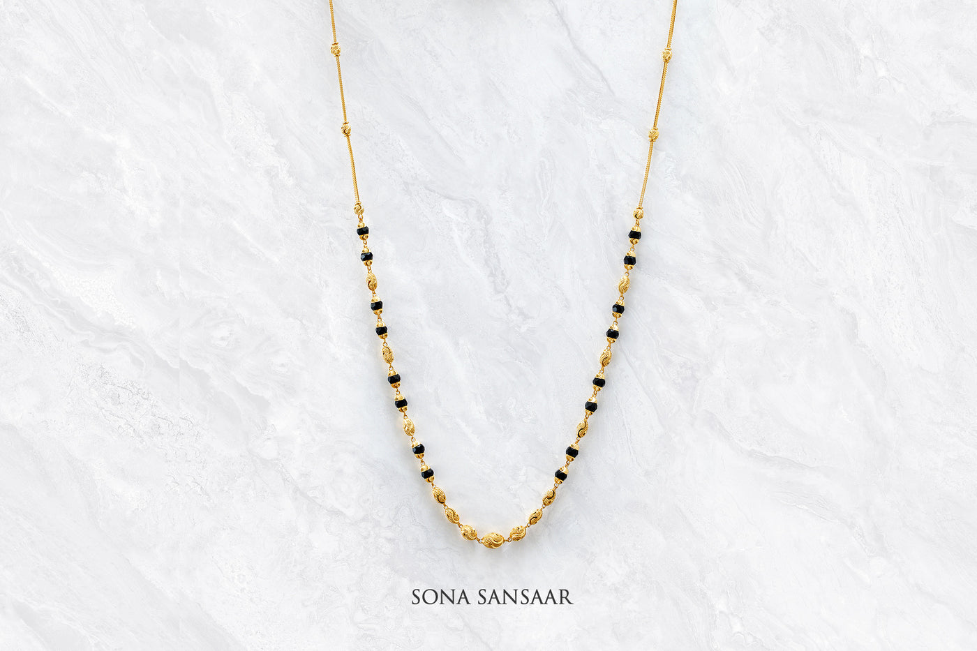 Zenith Long Crystal Mangalsutra | Sona Sansaar